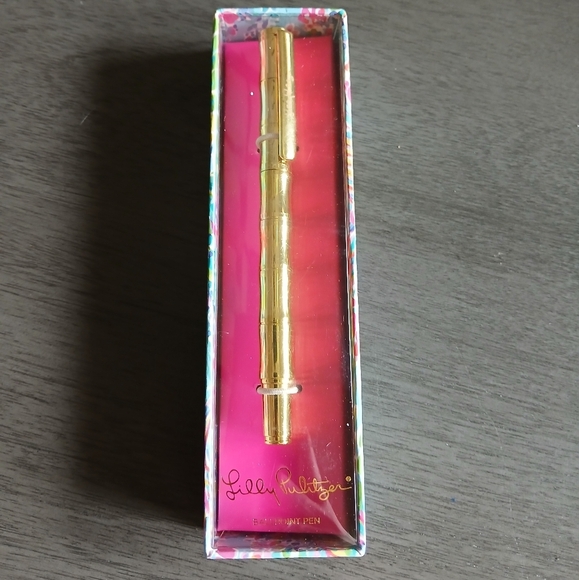 Lilly Pultzier Bamboo Gold Pen Nwt - Picture 1 of 1
